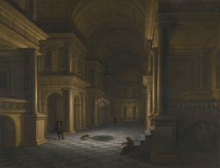 Anthonie De Lorme - The Interior Of A Classical Church