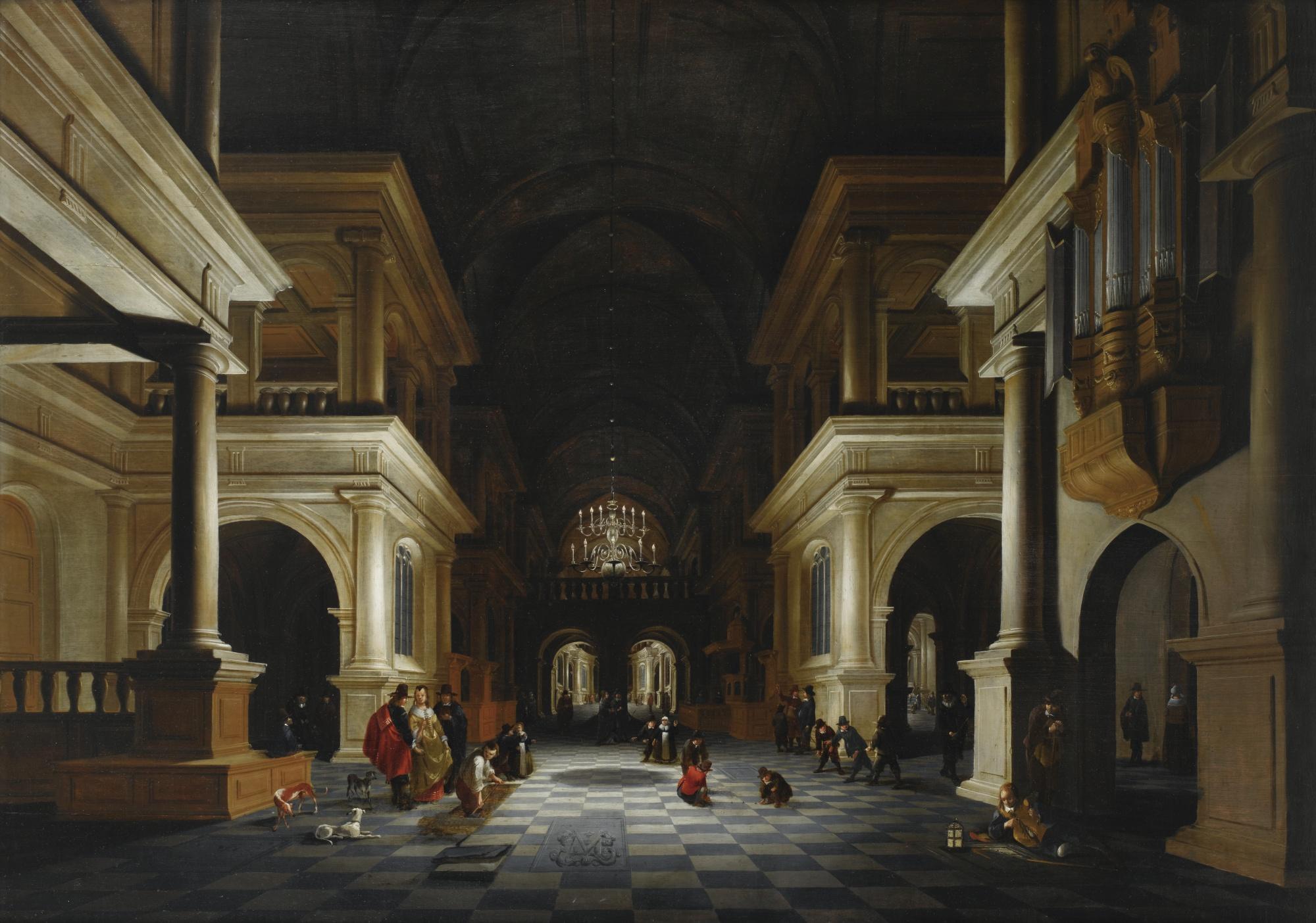 Anthonie de Lorme - The Interior Of A Renaissance-Style Church 