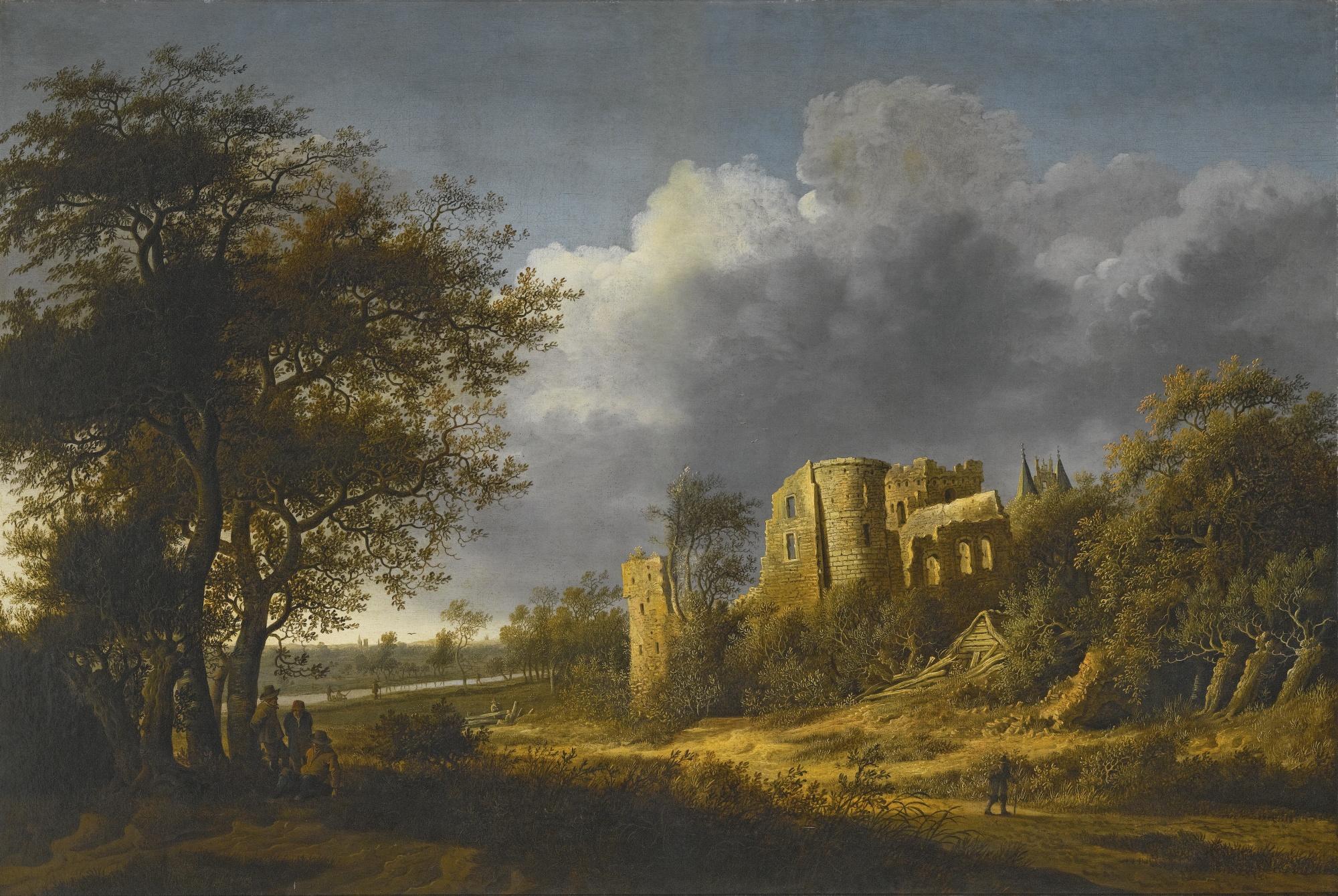 Anthonie Jansz. Van Der Croos - A Landscape With The Ruined Castle Of Egmond