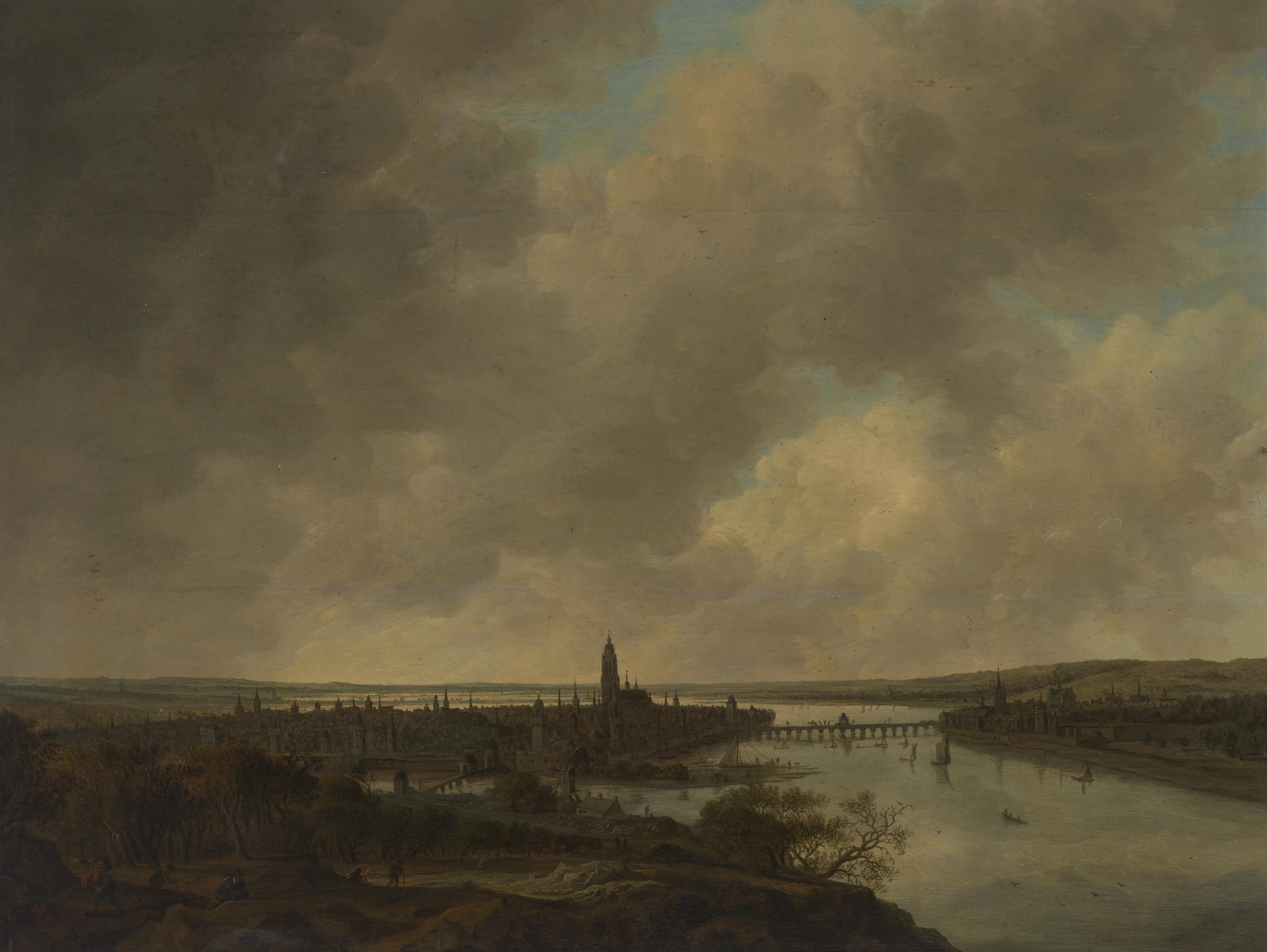 Anthonie Jansz. van der Croos - A panoramic landscape, presumed to be Frankfurt