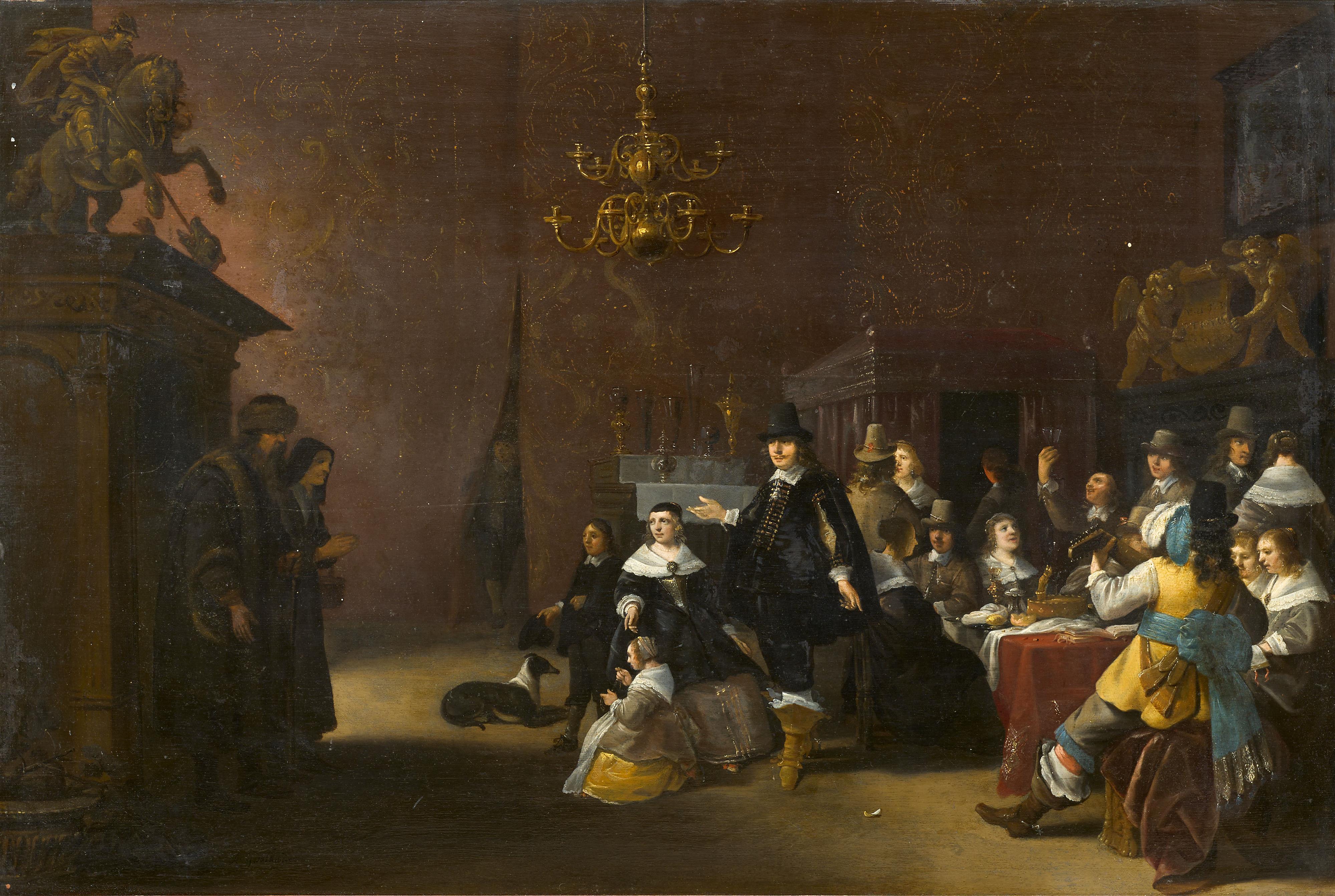 Anthonie Palamedesz - Ein Bettlerpaar in bürgerlicher Umgebung