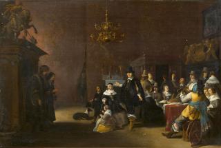 Anthonie Palamedesz - Ein Bettlerpaar in bürgerlicher Umgebung