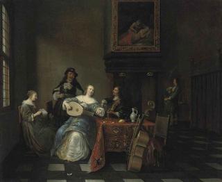 Anthonie Palamedesz. - Elegant company making music in an interior