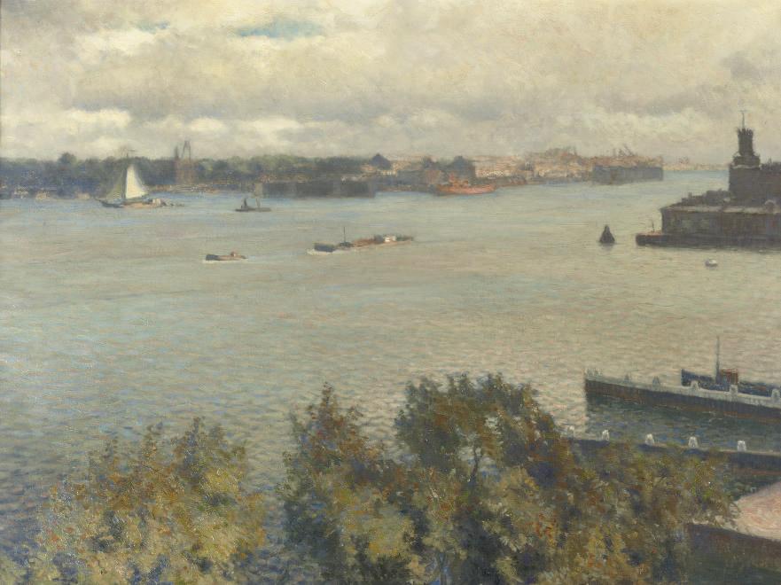 Anthonie Pieter Schotel - Amsterdam harbour