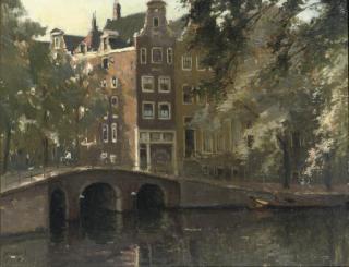 Anthonie Pieter Schotel - An Amsterdam canal