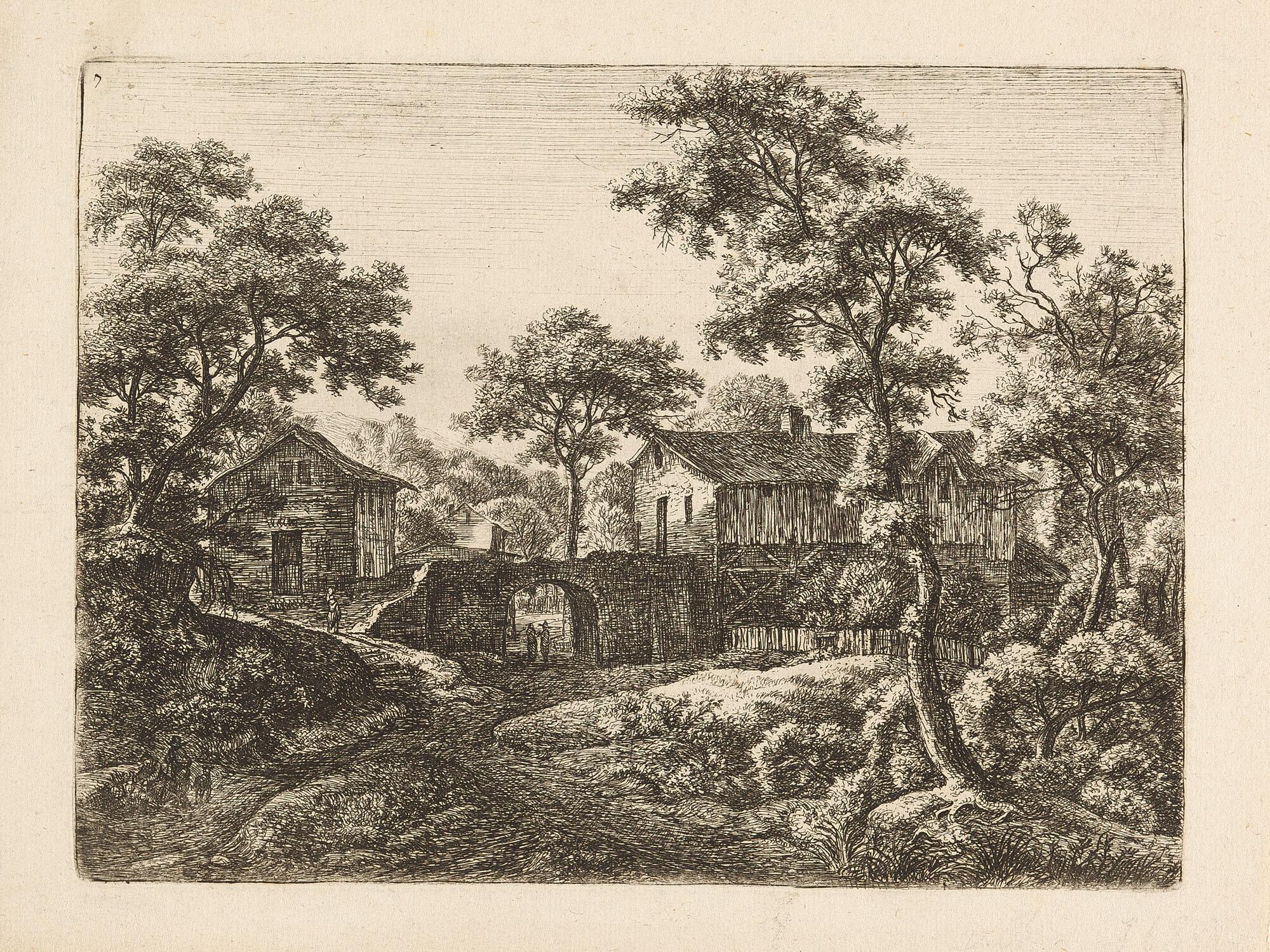 Anthonie Waterloo - 3 Bll. aus der Folge von 12 Bll.: Landschaften.