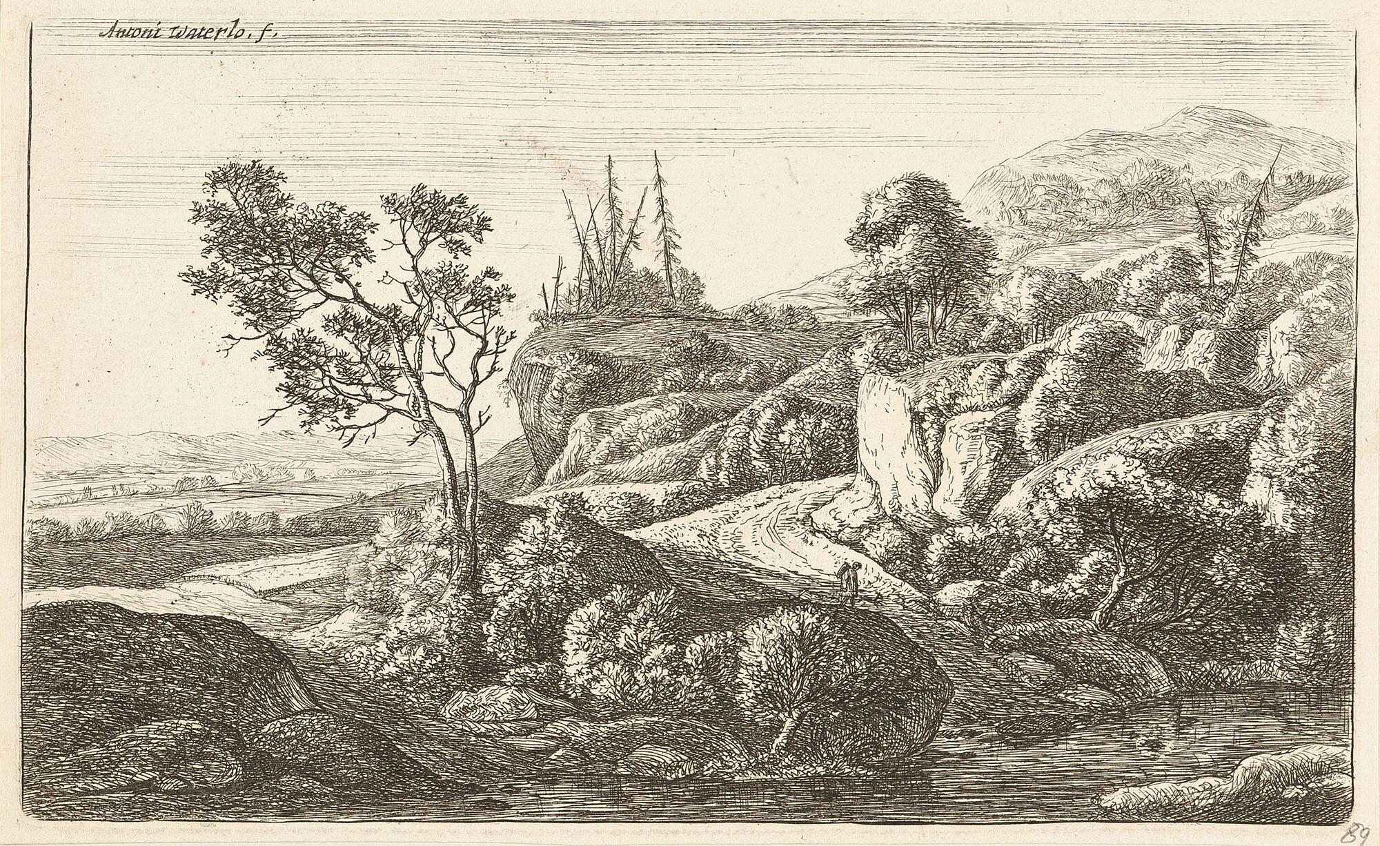 Anthonie Waterloo - 3 Bll. aus der Folge von 6 Bll.: Landschaften.