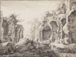 Anthonie Waterloo - A Capriccio Of Ruined Classical Vaults