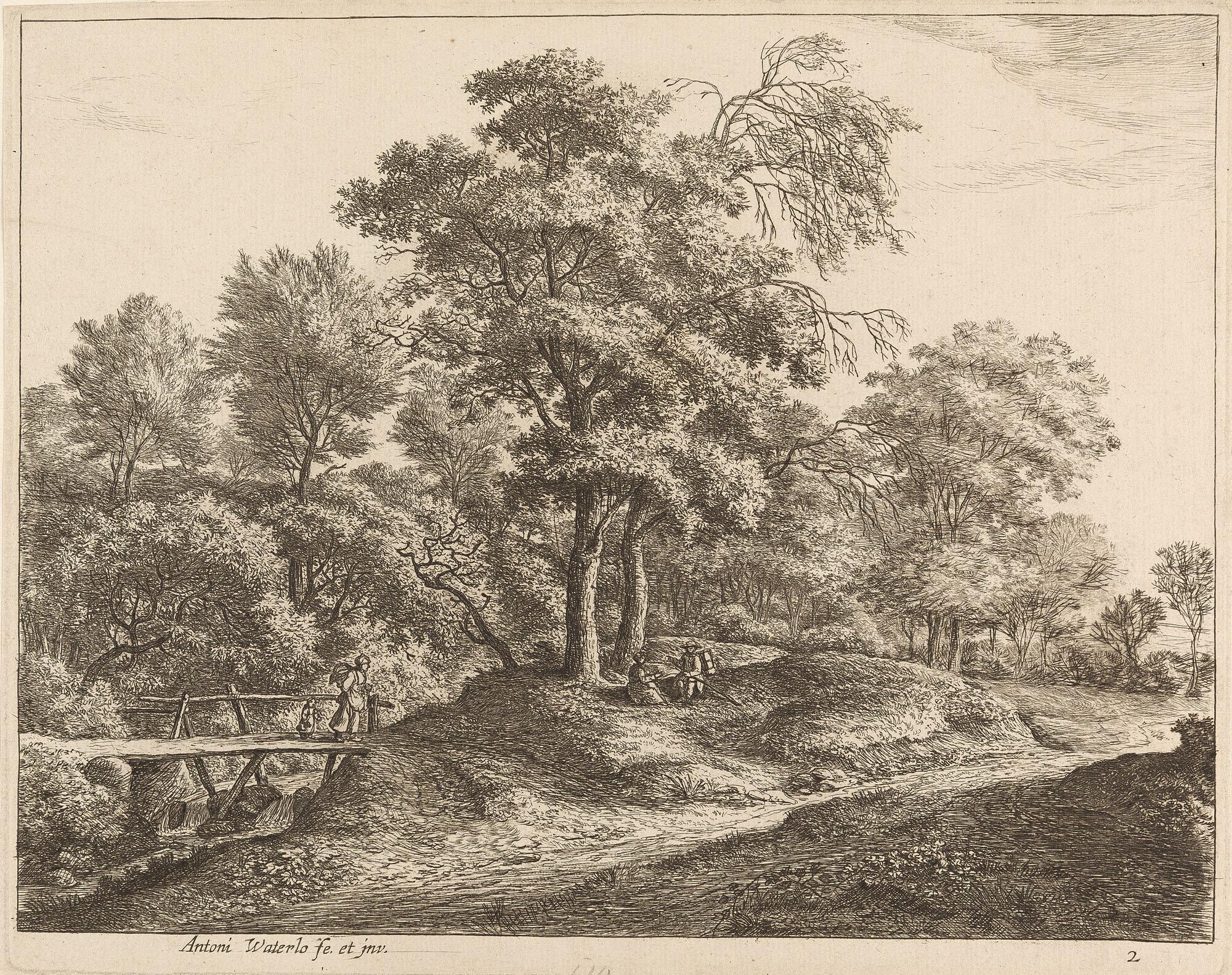 Anthonie Waterloo - Folge von 6 Bll.: Die großen Landschaften.