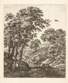 Anthonie Waterloo - Folge von 6 Bll.: Große hochformatige Landschaften mit