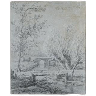 Anthonie Waterloo - Landscape With Willow Trees By A River