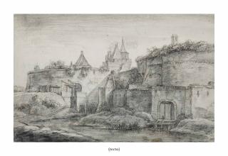 Anthonie Waterloo - The Sint Janspoort, Arnhem (recto); The outskirts of Arnhem (?) (verso)