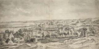 Anthonie Waterloo - View of Bloemendaal, with Haarlem in the distance