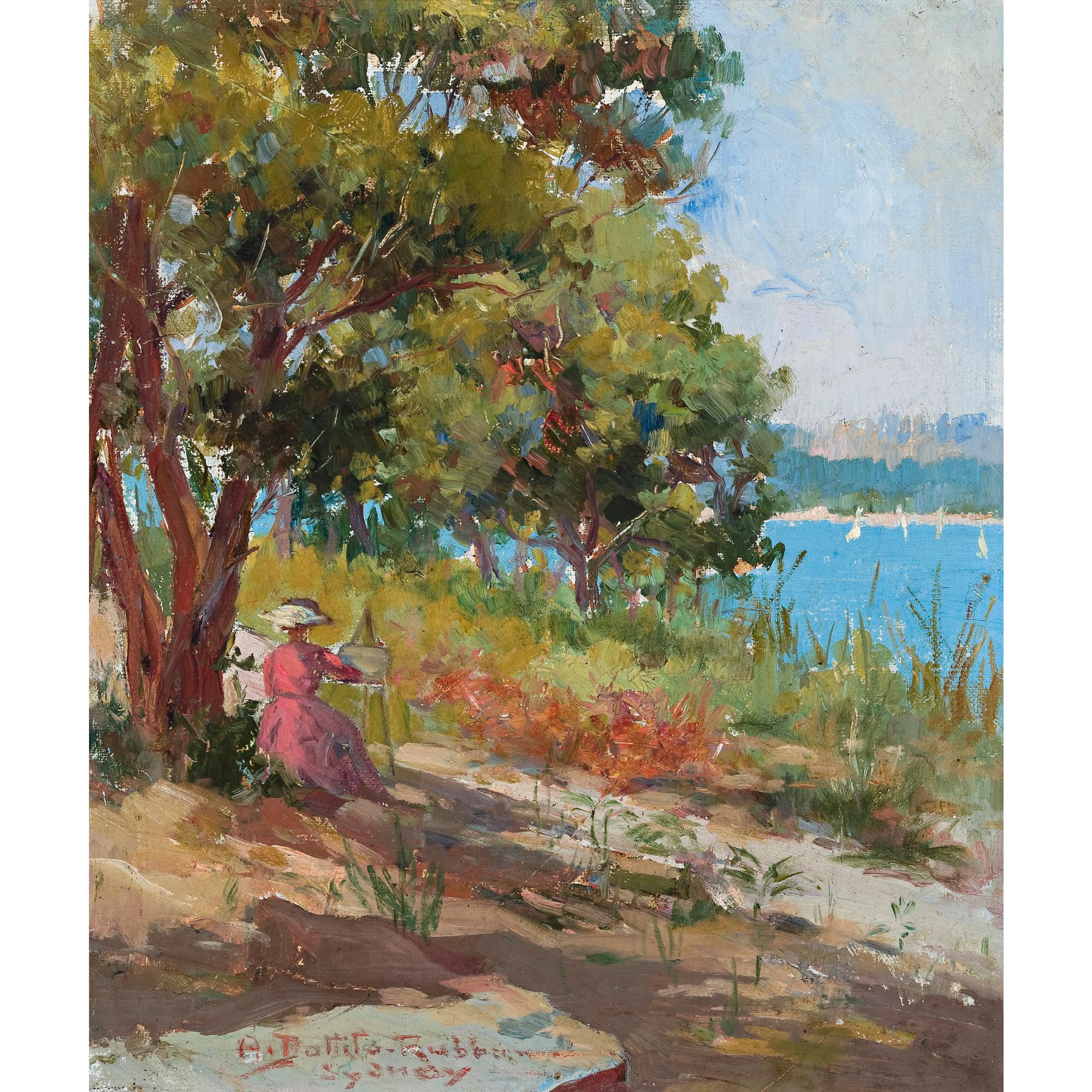 Anthony Dattilo Rubbo - Australian Woman Painting, Sydney Harbour