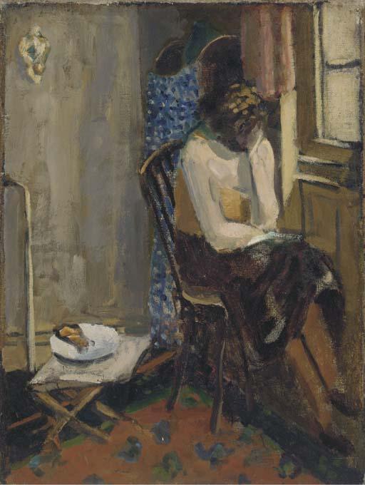 Anthony Devas, A.R.A. - A Girl Reading In The Light of A Window