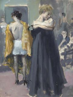 Anthony Devas, A.R.A. - Changing Rooms At Norman Hartnell\'S Fashion Show I And II