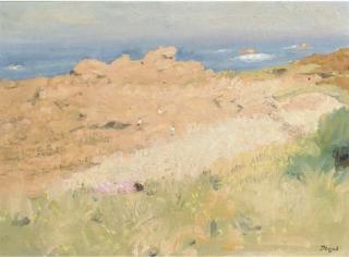 Anthony Devas, A.R.A. - Figures In The Dunes, Guernsey