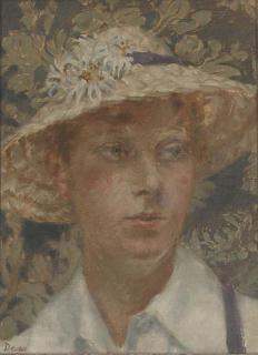 Anthony Devas, A.R.A. - Portrait of Nicolette Paulton, the artist\'s wife