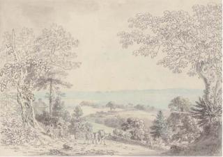 Anthony Devis - Travellers Resting Above The Coast