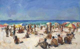 Anthony Eyton, R.A., R.W.S. - Beach and Sea