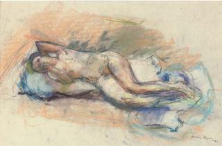 Anthony Eyton, R.A. - Reclining Nude