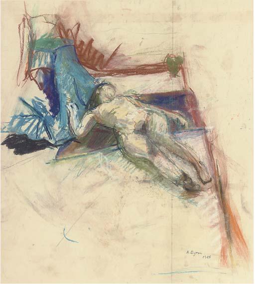 Anthony Eyton, R.A. - Reclining Nude