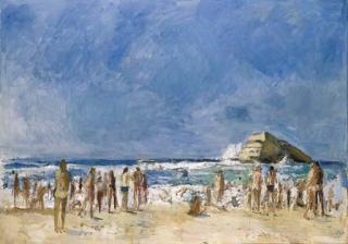 Anthony Eyton - Biarritz Beach