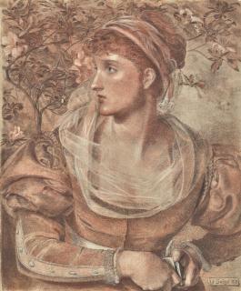 Anthony Frederick Augustus Sandys - A Lady In Shakespearean Costume