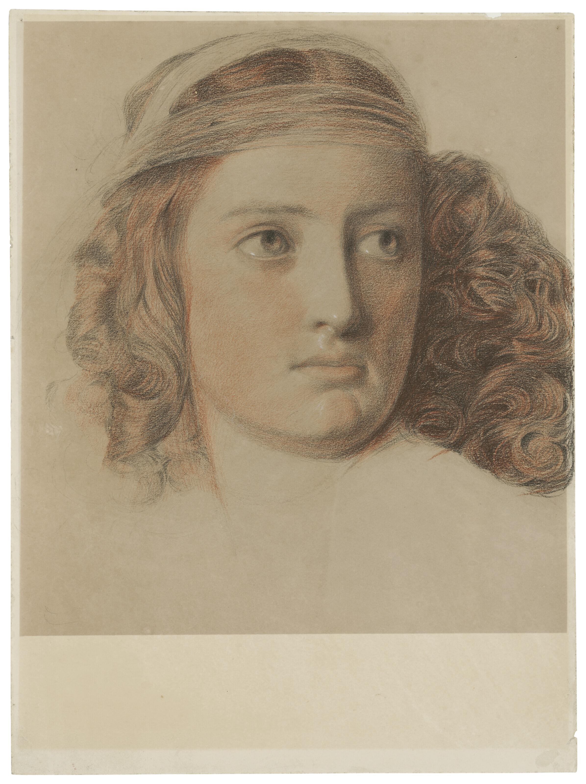 Anthony Frederick Augustus Sandys - Head of a young woman, probably Marianne Shingles