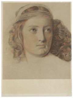Anthony Frederick Augustus Sandys - Head of a young woman, probably Marianne Shingles