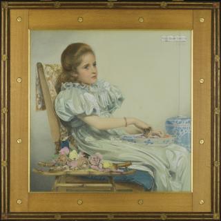 Anthony Frederick Augustus Sandys - Portrait Of Miss Doris Simonette Catto