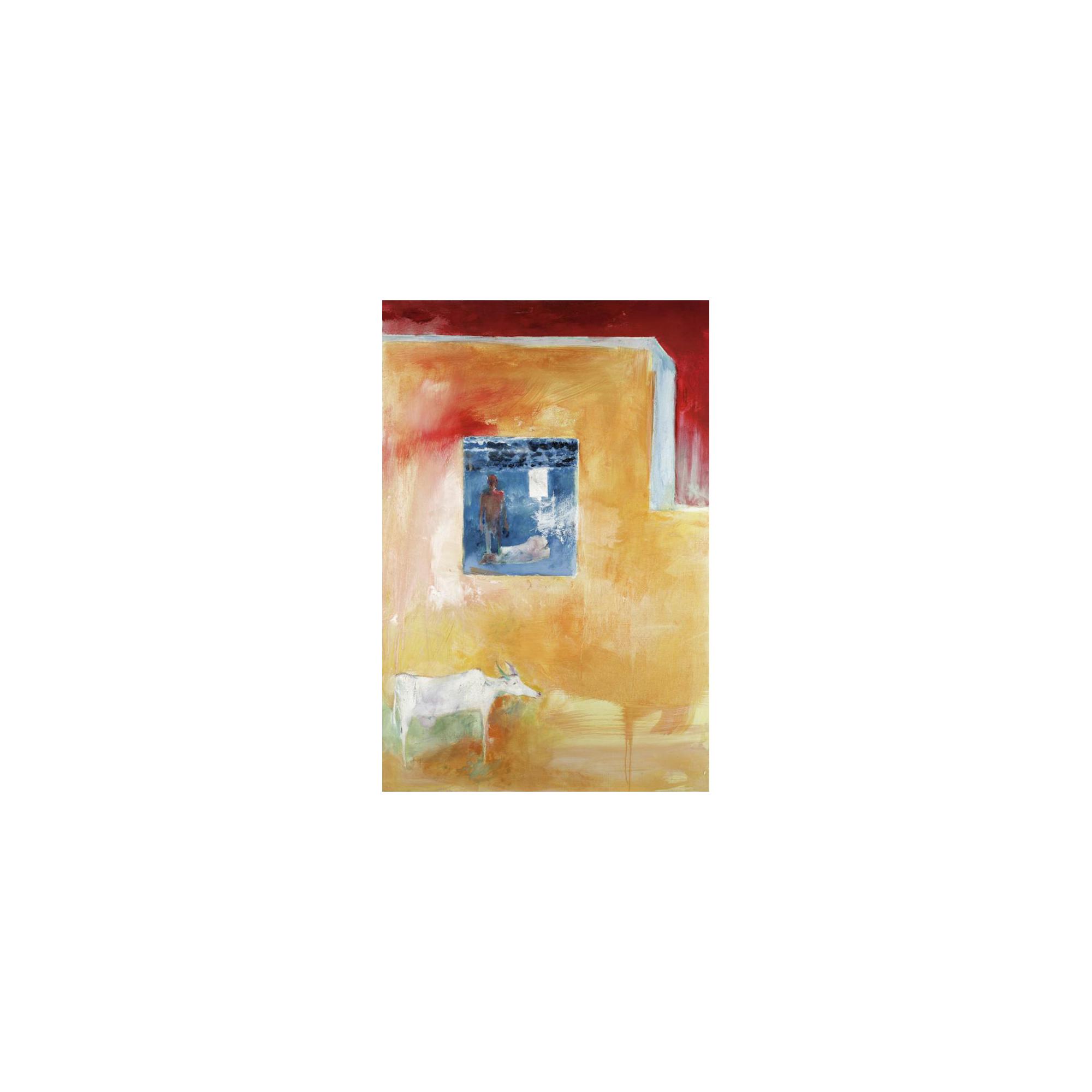 Anthony Fry - Yellow Palace With Cow And Lovers In Hall