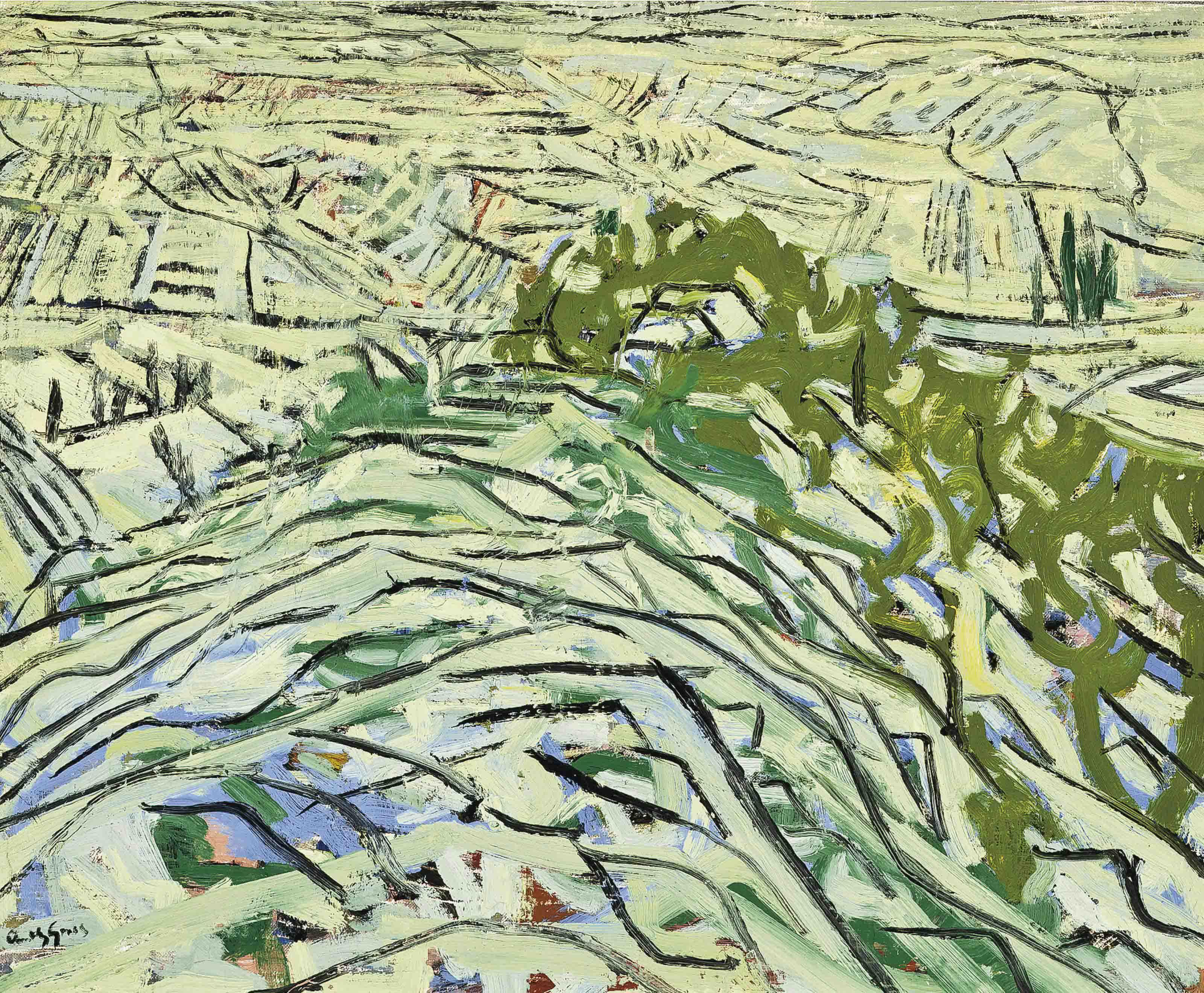 Anthony Gross, R.A. - La Boulve Landscape