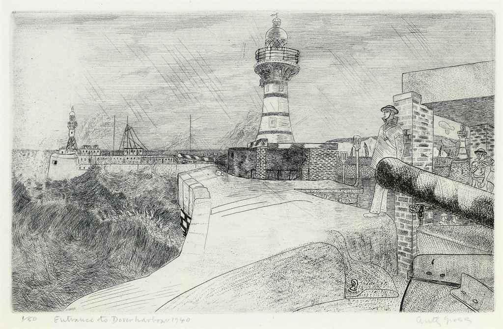 Anthony Gross - Entrance to Dover Harbour (Herdman 4101)
