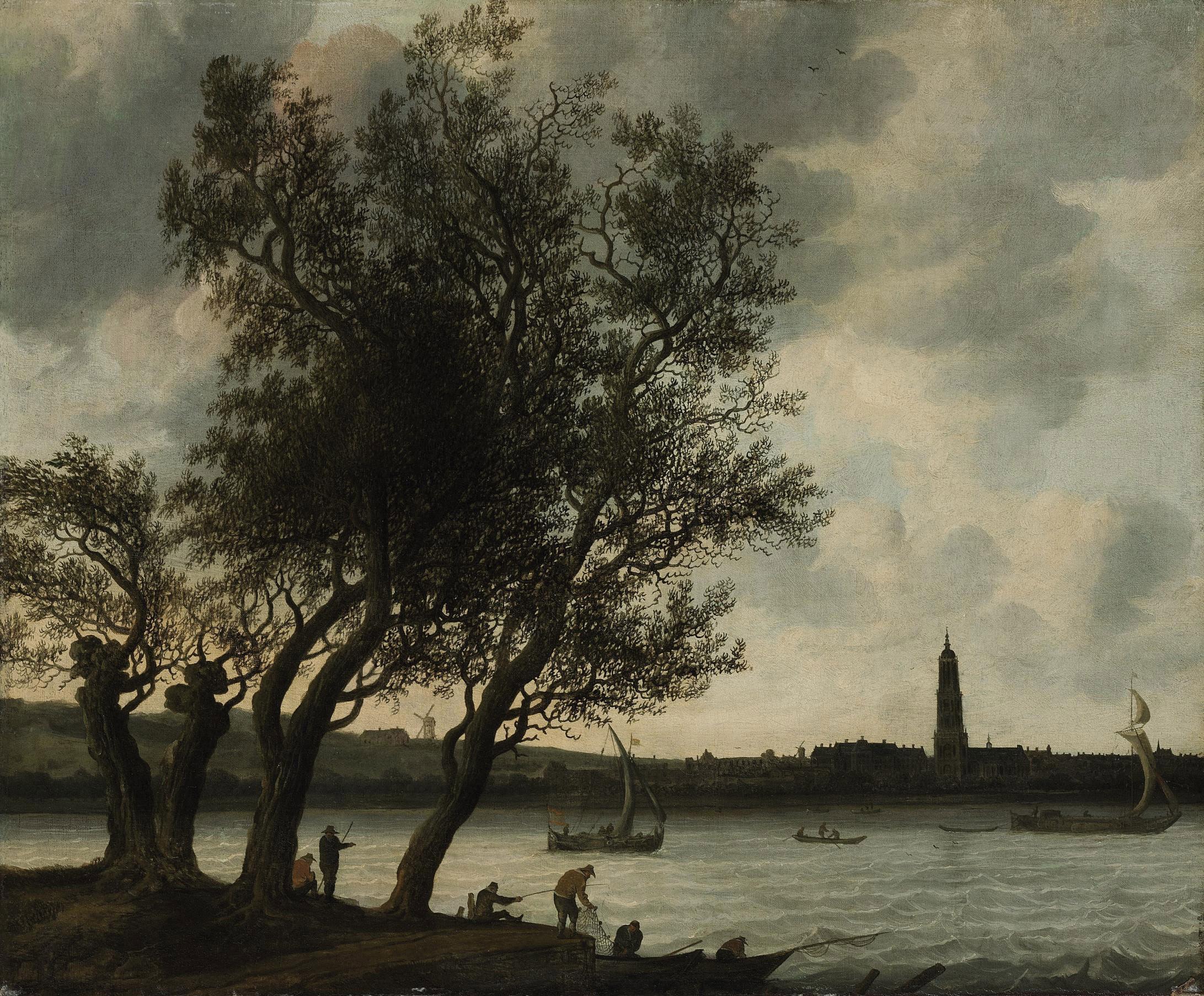 Anthony Jansz. van der Croos - View of Rhenen from the South Bank of the Nederrijn