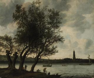 Anthony Jansz. van der Croos - View of Rhenen from the South Bank of the Nederrijn