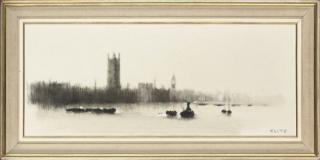 Anthony Robert Klitz - The Thames with the Houses of Parliament and Big Ben beyond