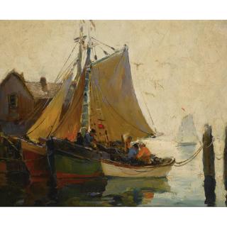 Anthony Thieme - Boats In Rockport Harbor