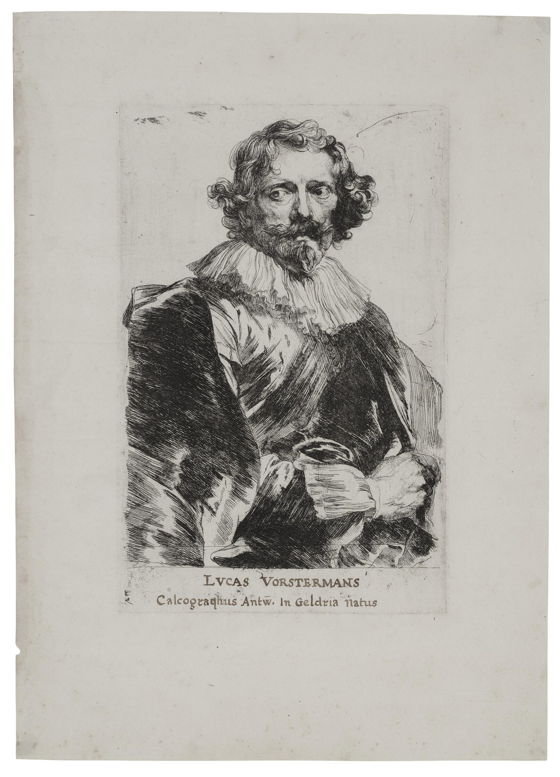 Anthony Van Dyck - Portrait of Lucas Vorsterman I, from: Icones Principum Virorum