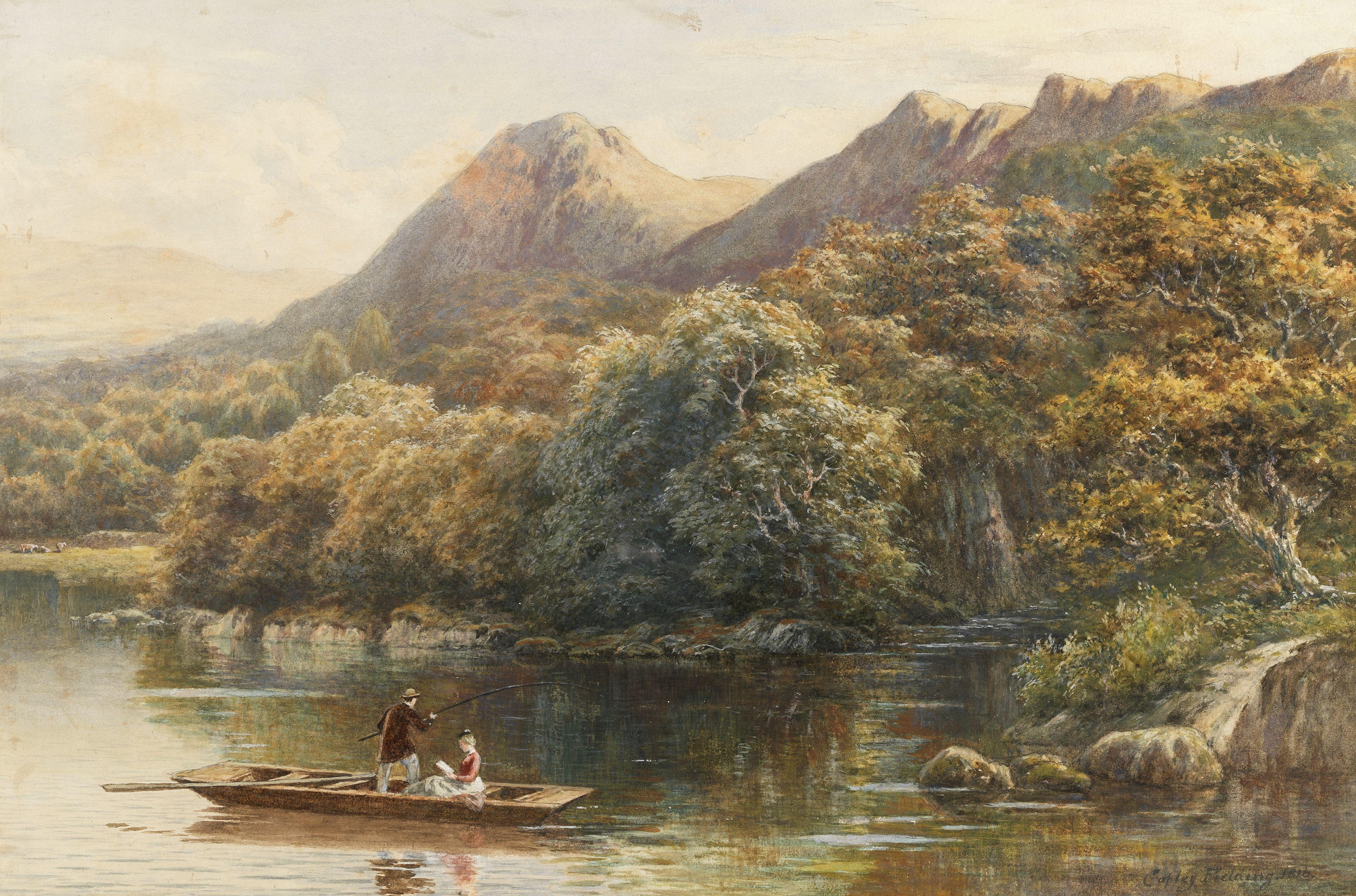 Anthony Vandyke Copley Fielding, P.O.W.S. - An afternoon on the river