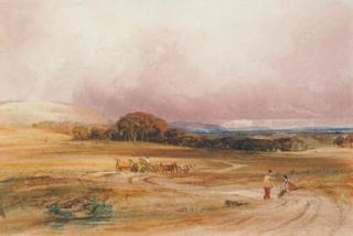 Anthony Vandyke Copley Fielding, P.O.W.S. - An Extensive Landscape With A Hay-Cart And Figures In The Foreground