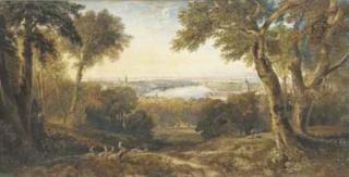 Anthony Vandyke Copley Fielding, P.O.W.S. - An extensive view of Greenwich, London