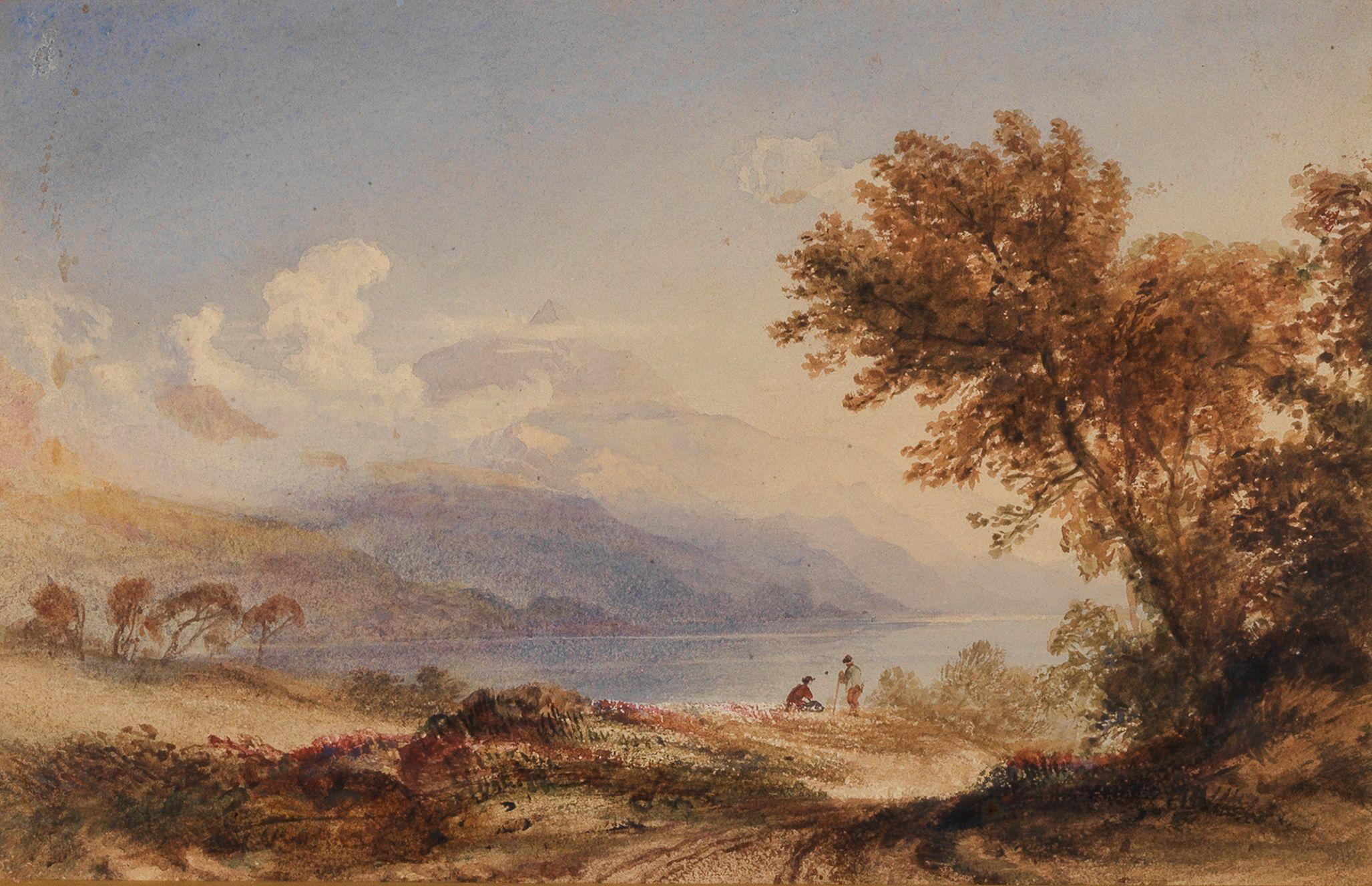 Anthony Vandyke Copley Fielding, P.O.W.S. - Resting by the lake
