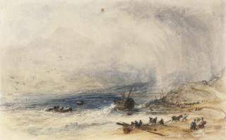 Anthony Vandyke Copley Fielding, P.O.W.S. - Salvaging the wreck