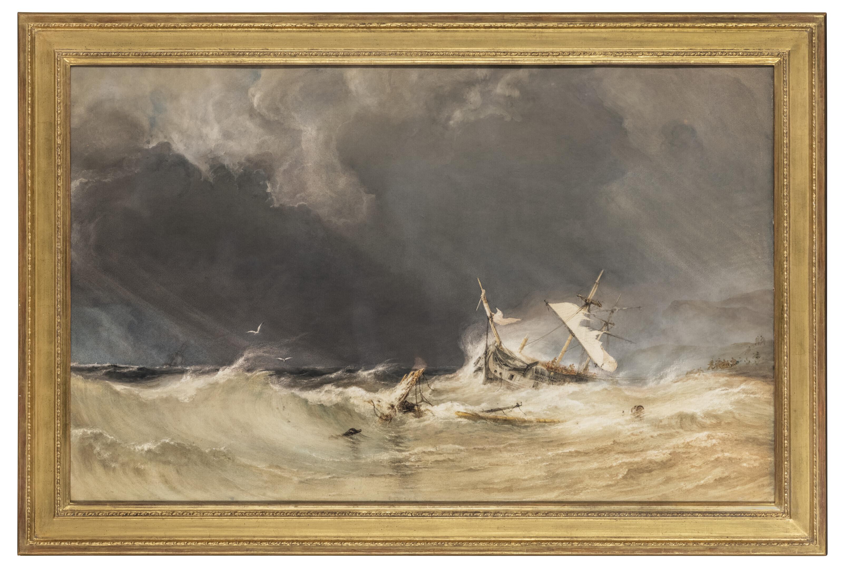 Anthony Vandyke Copley Fielding - A shipwreck on the Yorkshire coast