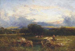 Anthony Vandyke Copley Fielding - Sunset, Sussex