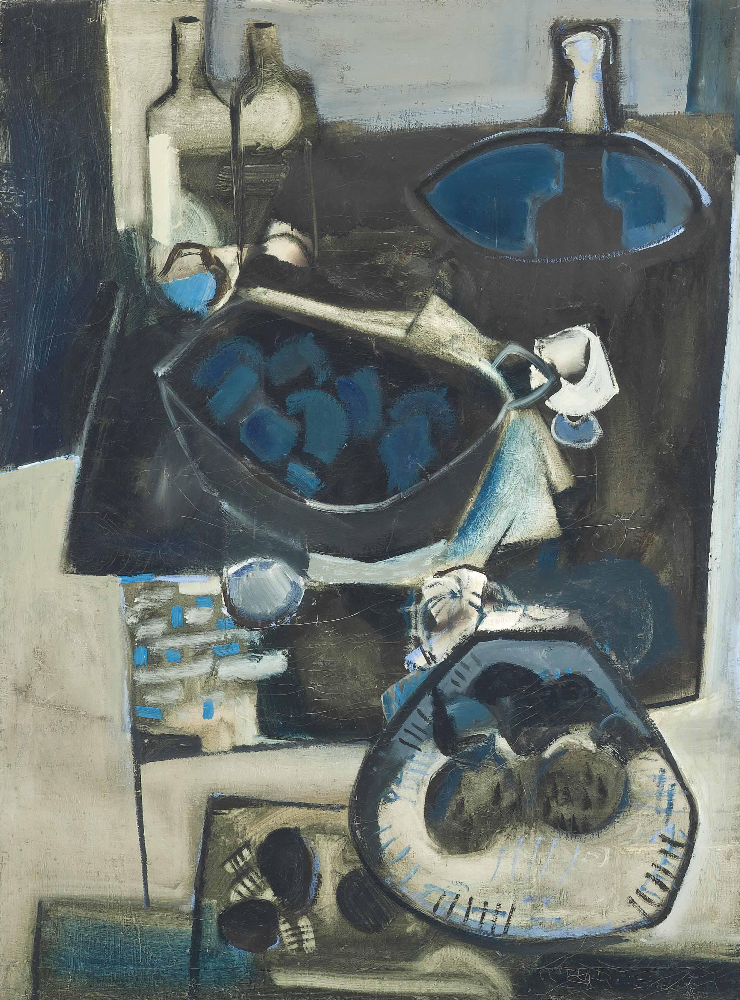 Anthony Whishaw, R.A. - Blue Still Life