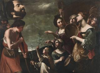 Antiveduto Gramatica - David Returning Triumphant With The Head Of Goliath