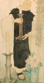 Anto Carte - Moine dominicain aux chandeliers