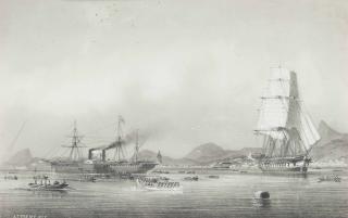 Antoine Alexander Auguste Fremy - Views Of Shipping Off Rio De Janeiro, Brazil